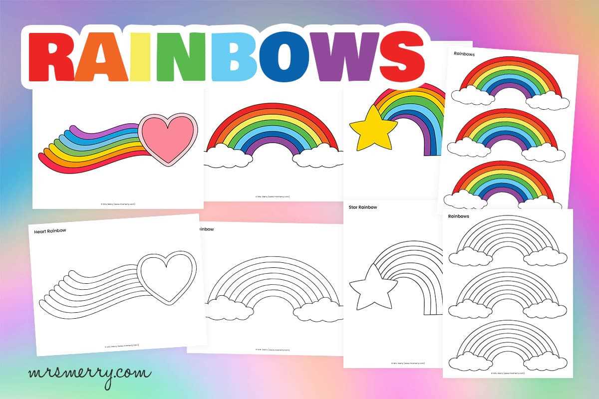 printable rainbow template