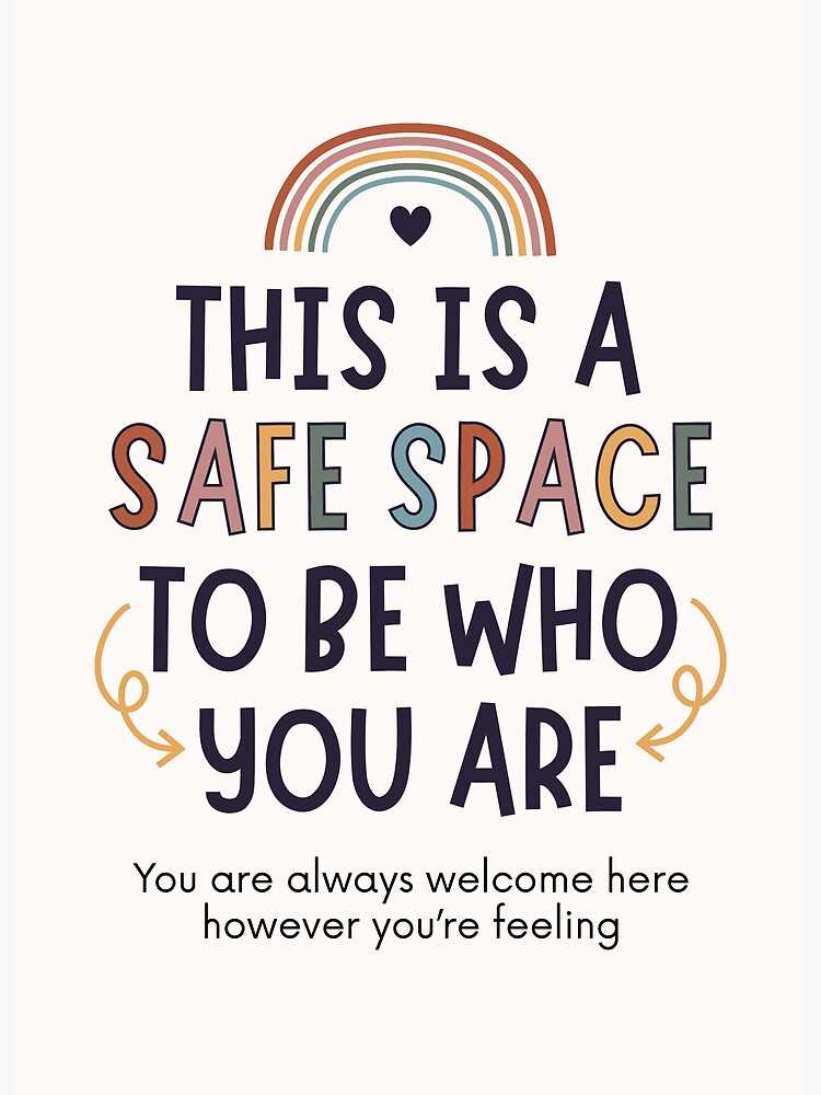 printable safe space sign