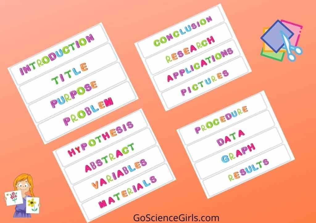 printable science fair labels