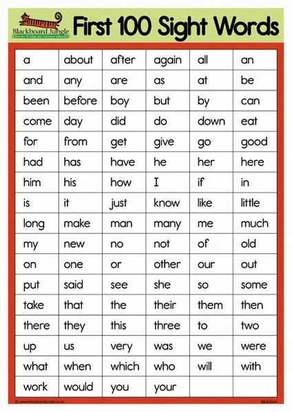 printable sight words list kindergarten printable sight words list kindergarten
