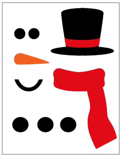 printable snowman hat