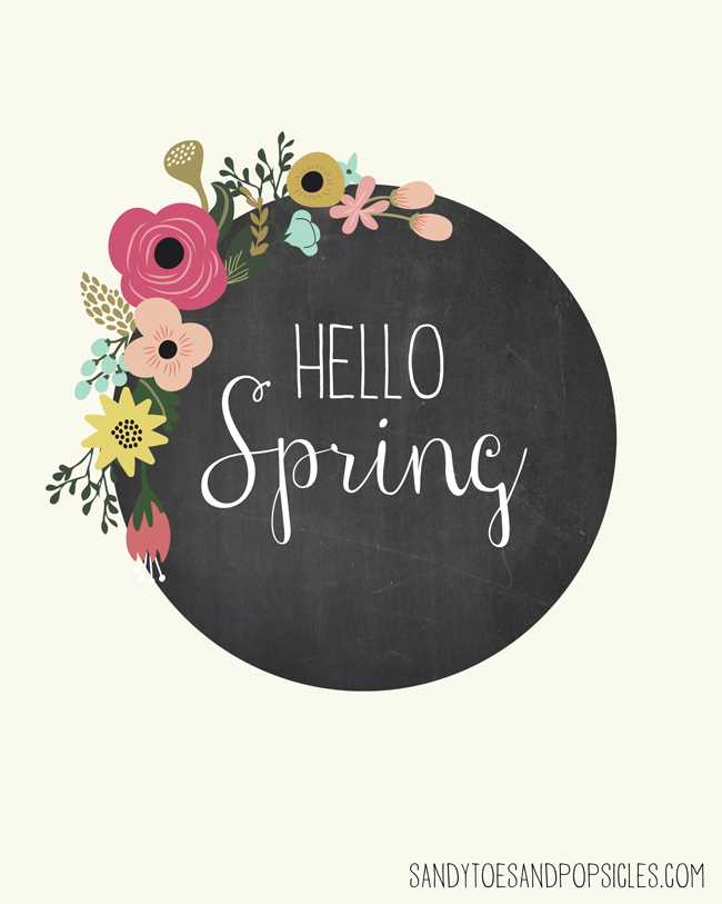 printable spring decor