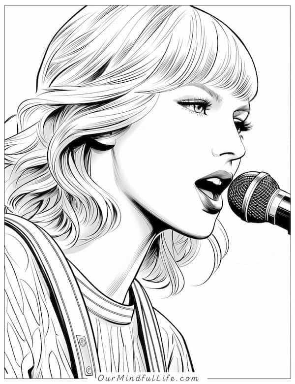 printable taylor swift coloring pages