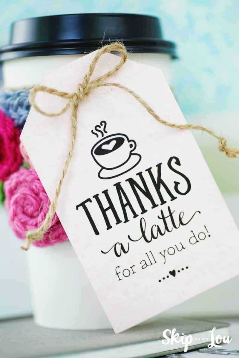 printable thanks a latte