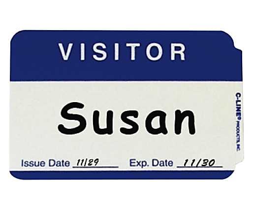printable visitor badges