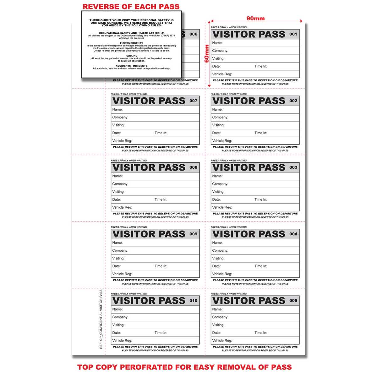 printable visitor badges