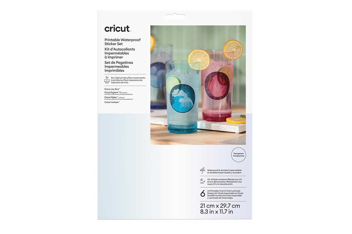 printable waterproof sticker set