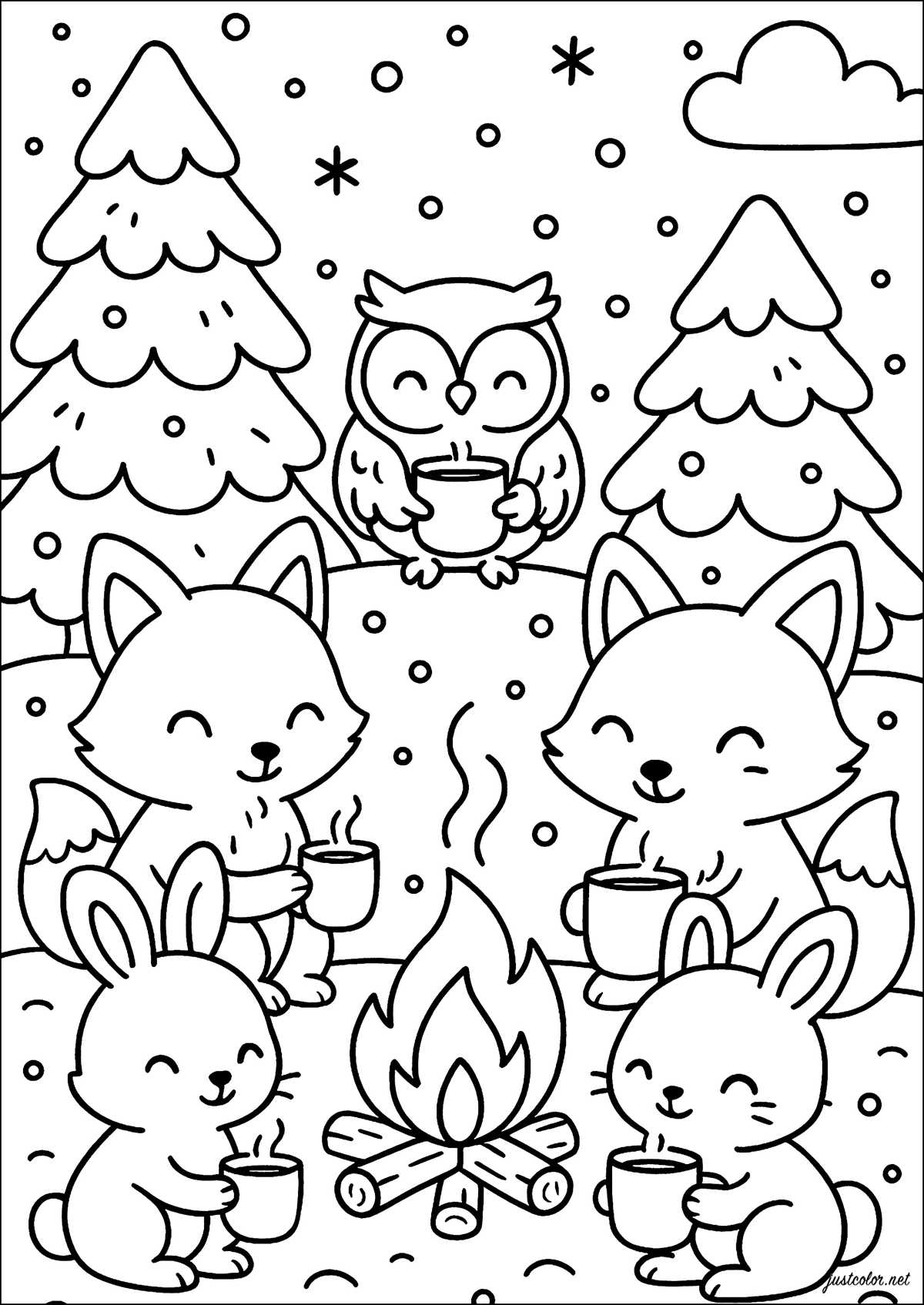 printable winter coloring pages