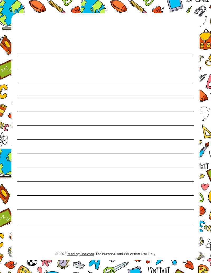 printable writing lined paper
