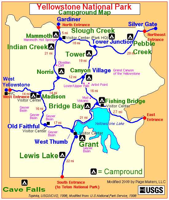 printable yellowstone map