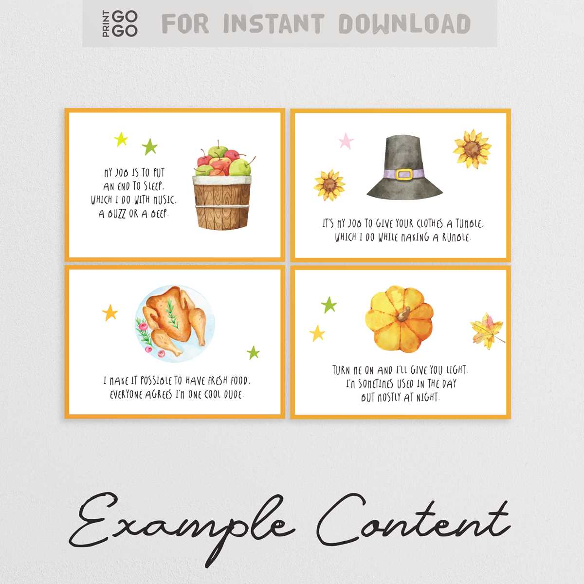 thanksgiving scavenger hunt printable