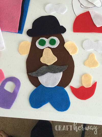 template cut out mr potato head parts printable