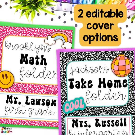 free printable take home folder labels