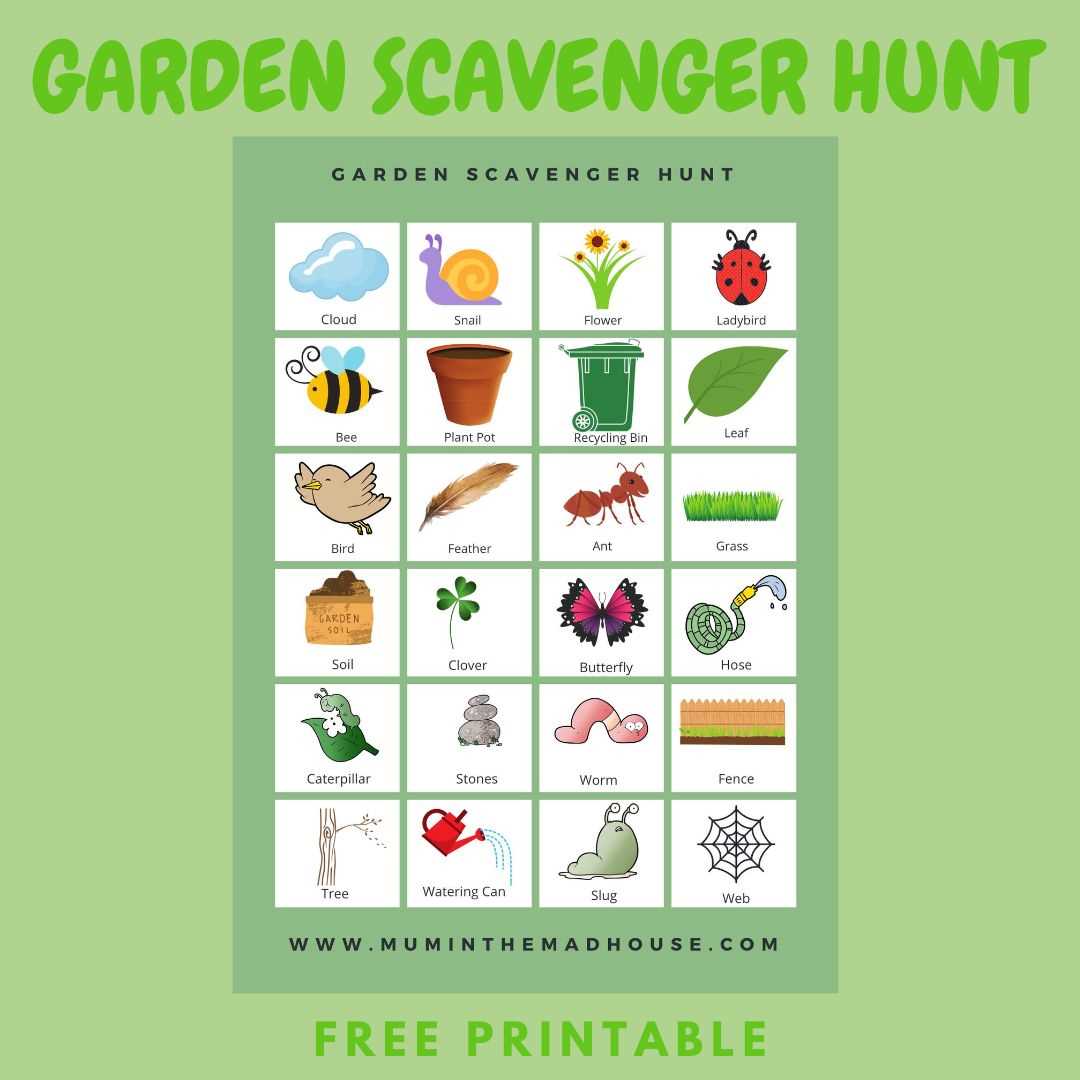 scavenger hunt printables free
