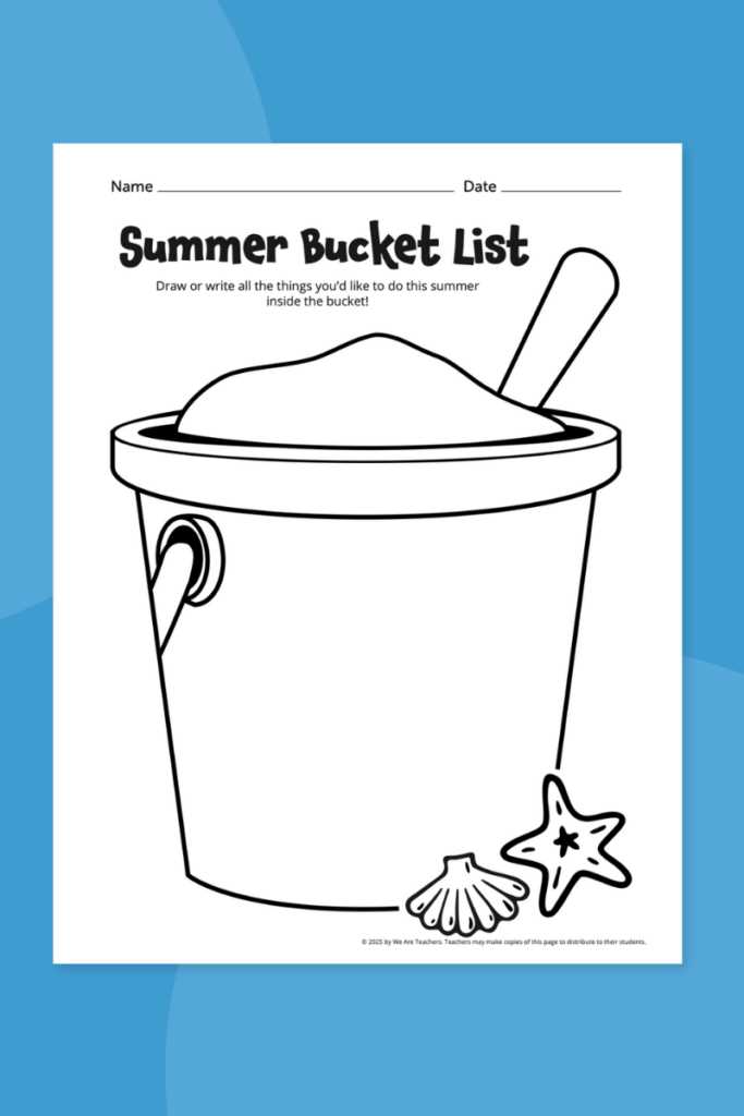bucket list printables