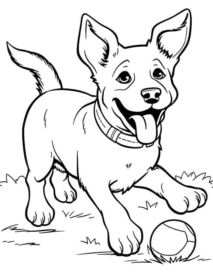 free printable coloring sheets of dogs