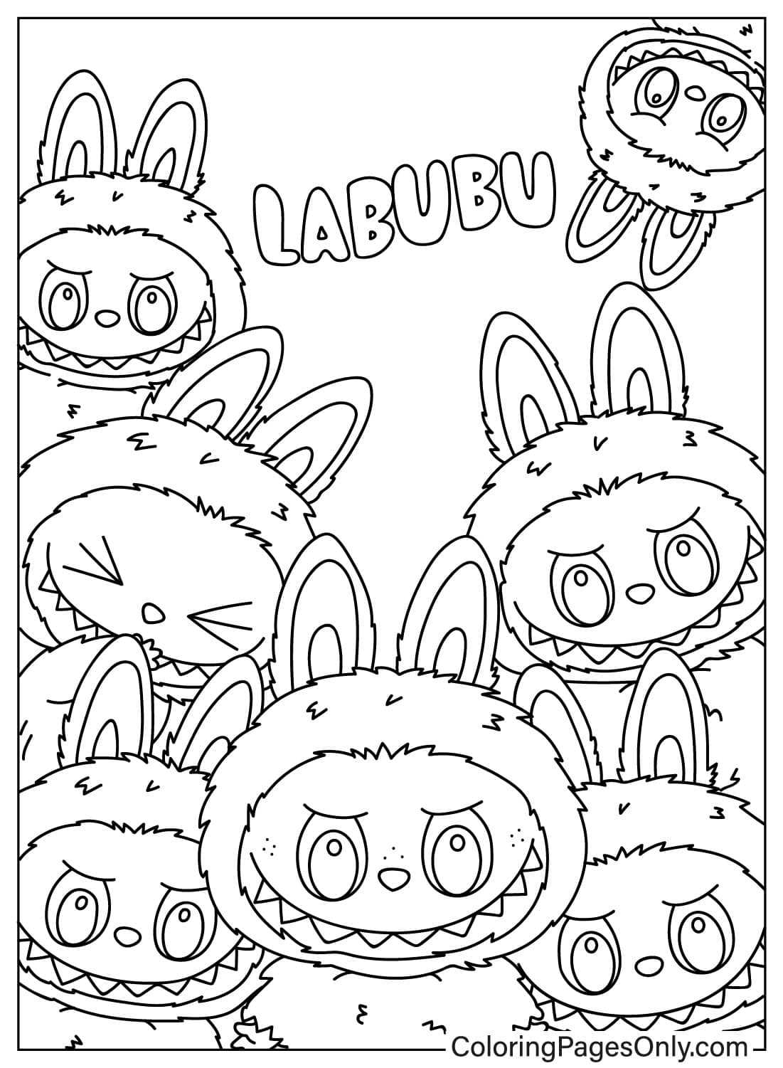 labubu printable coloring pages