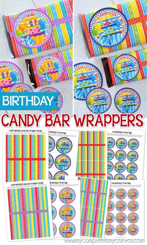candy bar wrappers printable