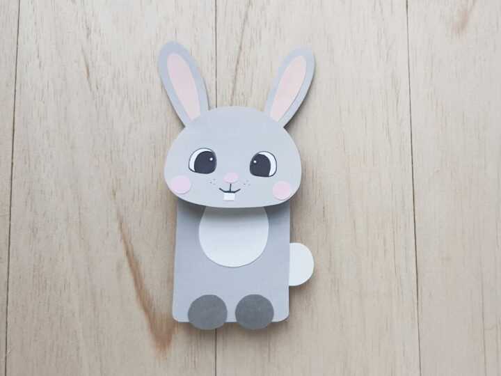 printable paper bag bunny template