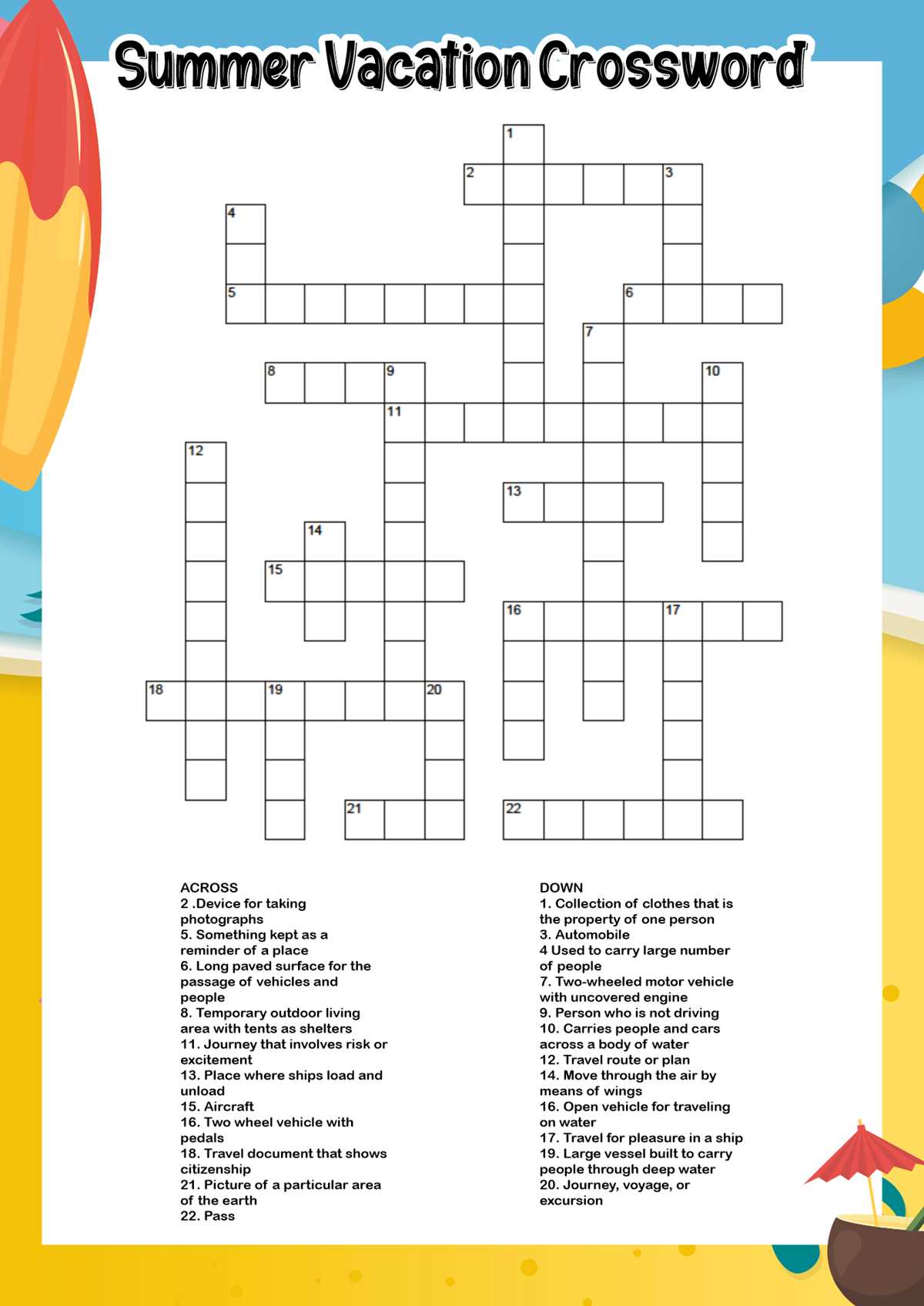 big crosswords printable