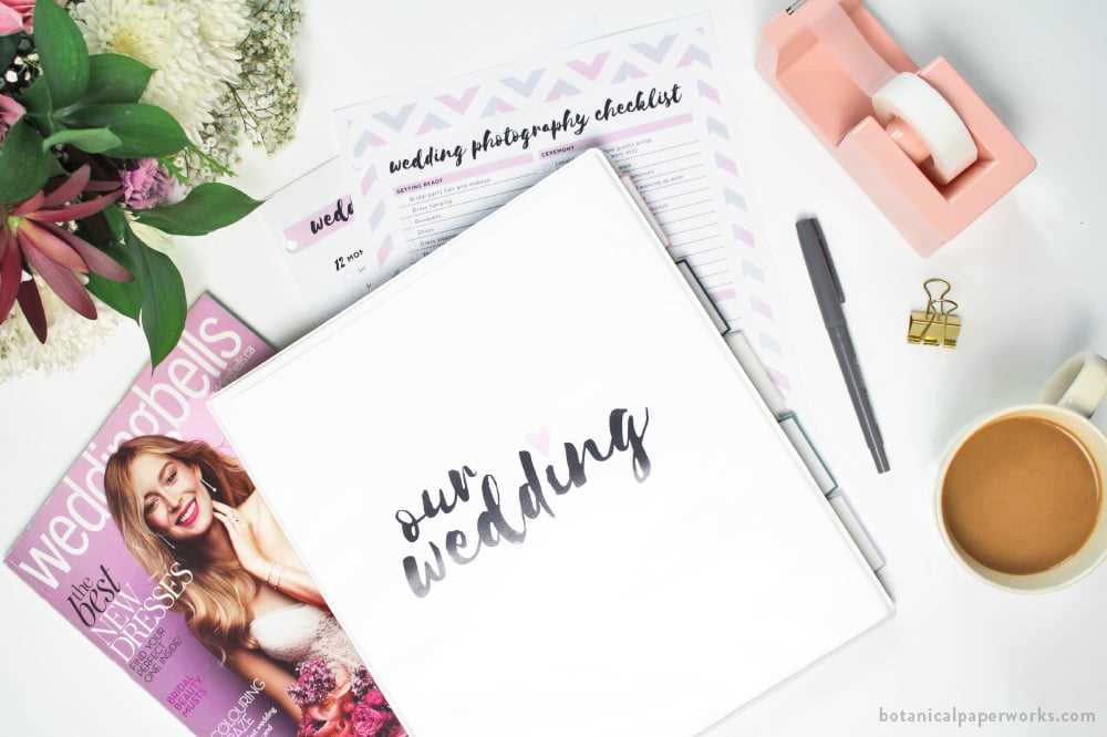 wedding planning binder printables free