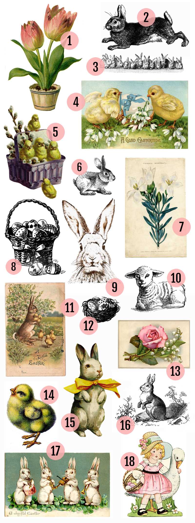 free printable vintage easter