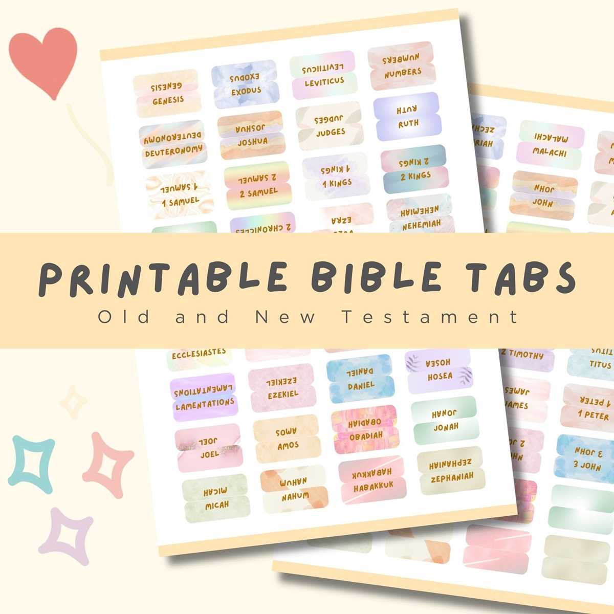 bible tabs printable