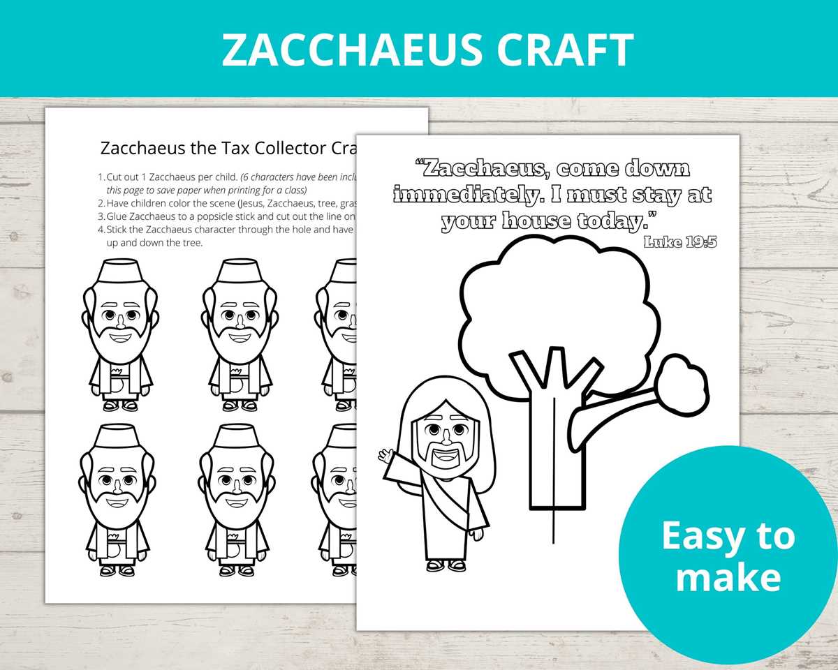 free printable zacchaeus craft free printable zacchaeus craft
