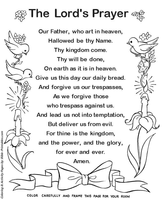 printable lords prayer printable lords prayer