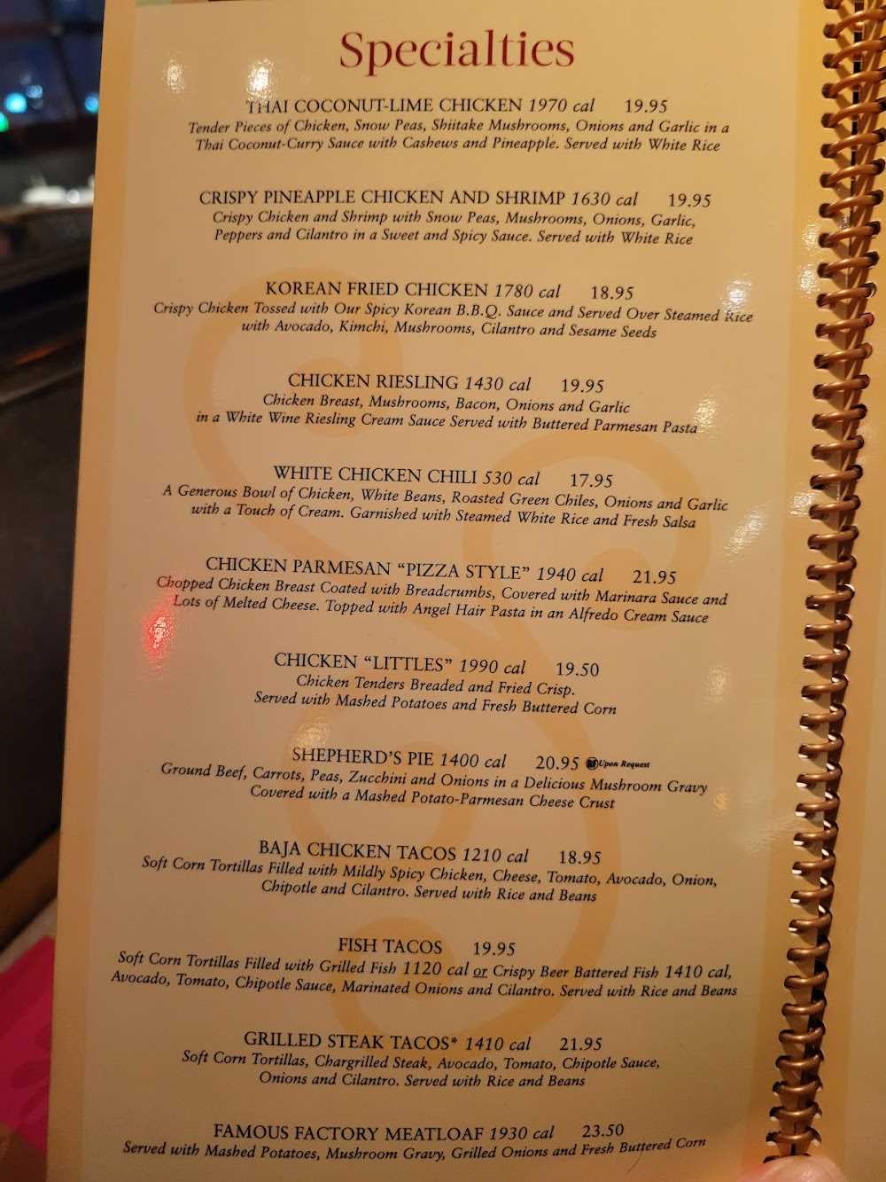 cheesecake factory printable menu