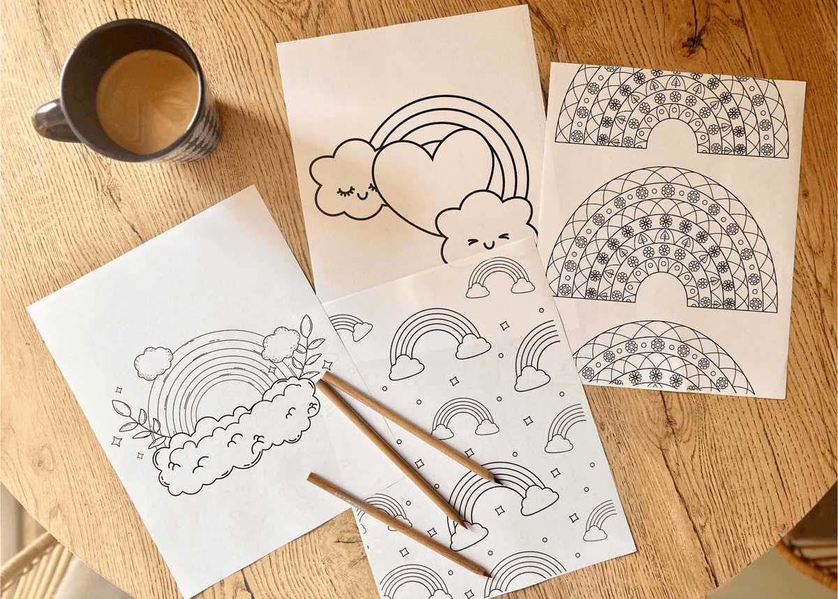 rainbow coloring sheets printable