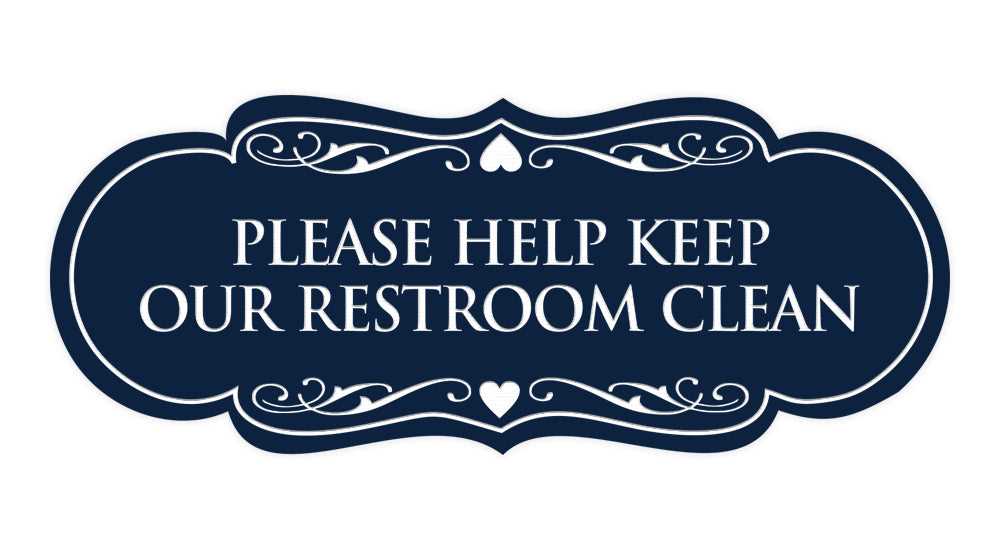 keep bathroom clean sign printable