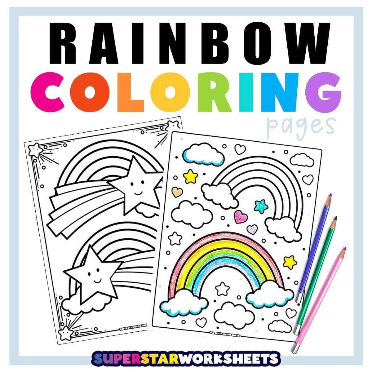 rainbow coloring sheets printable