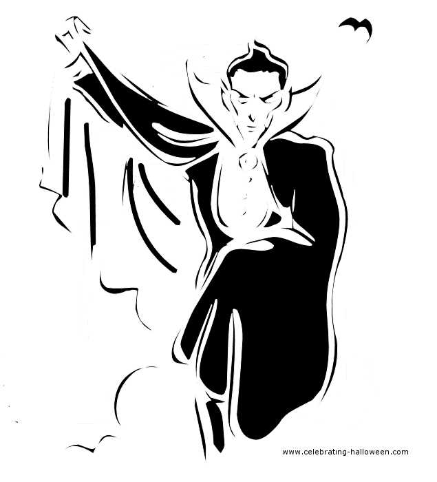 printable vampire pumpkin stencil