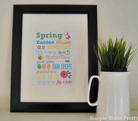 printable spring decor