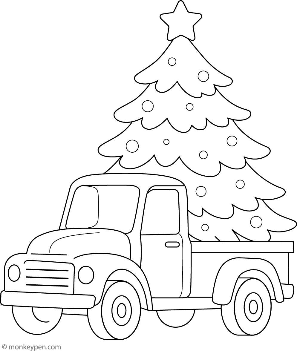 free printable christmas color page