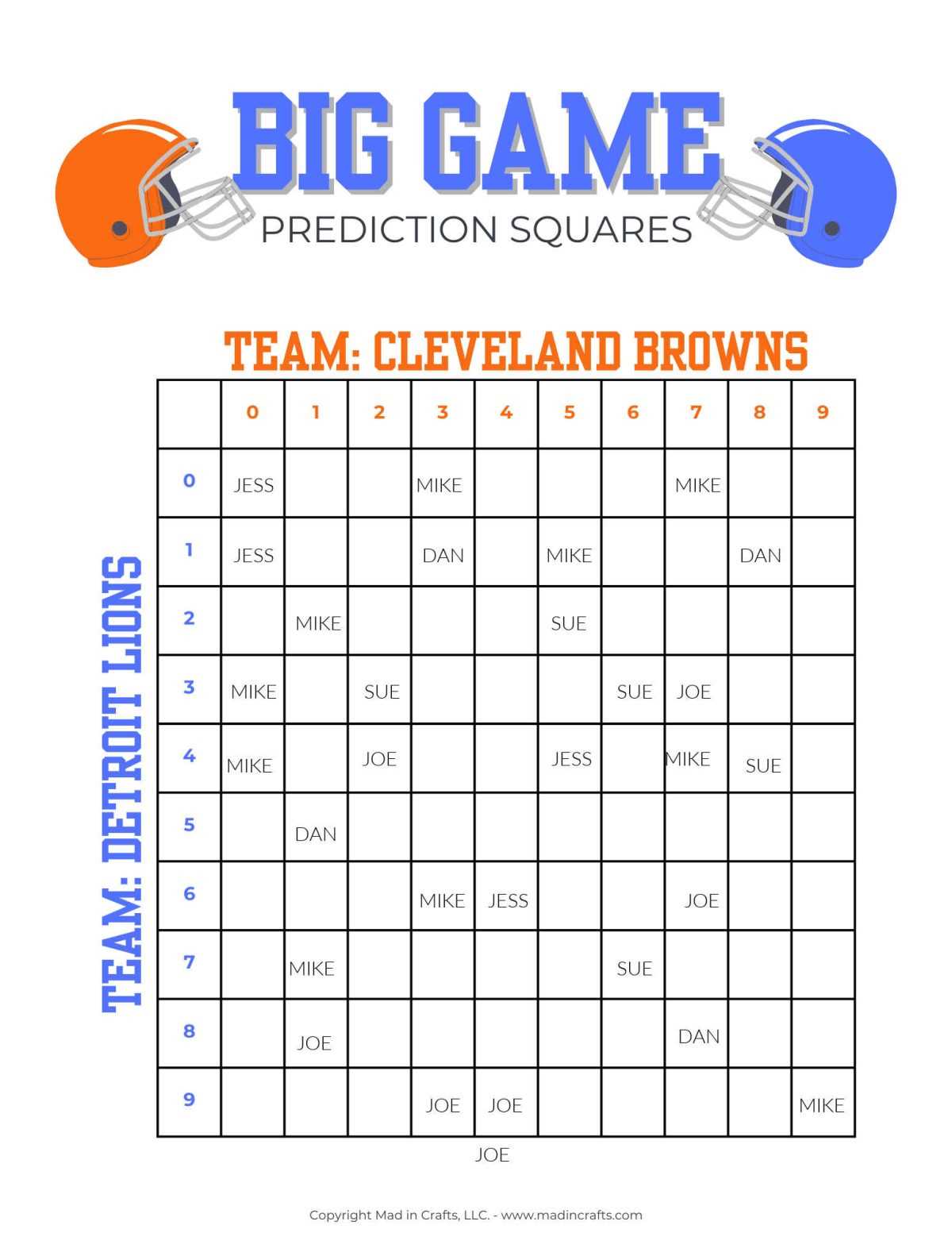 nfl squares printable