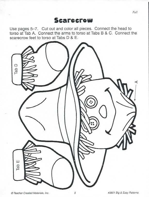 free printable scarecrow template