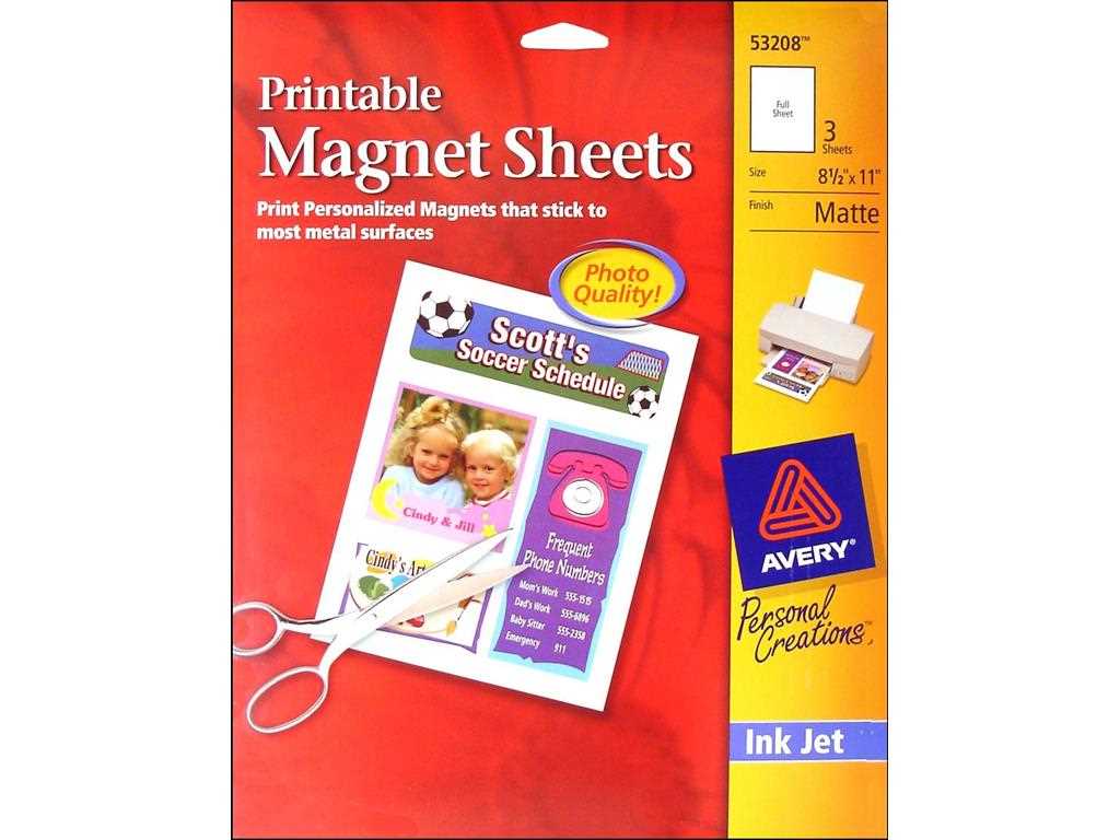 magnetic printable sheets