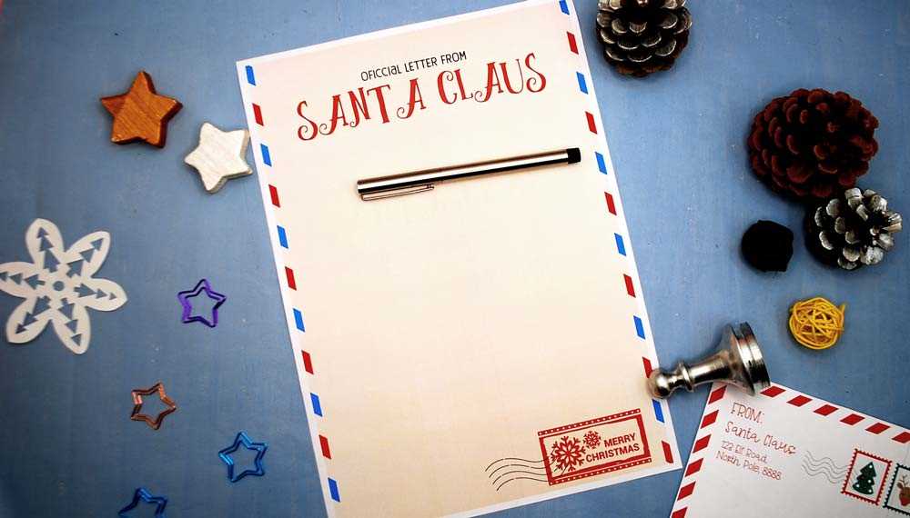 santa claus letterhead printable