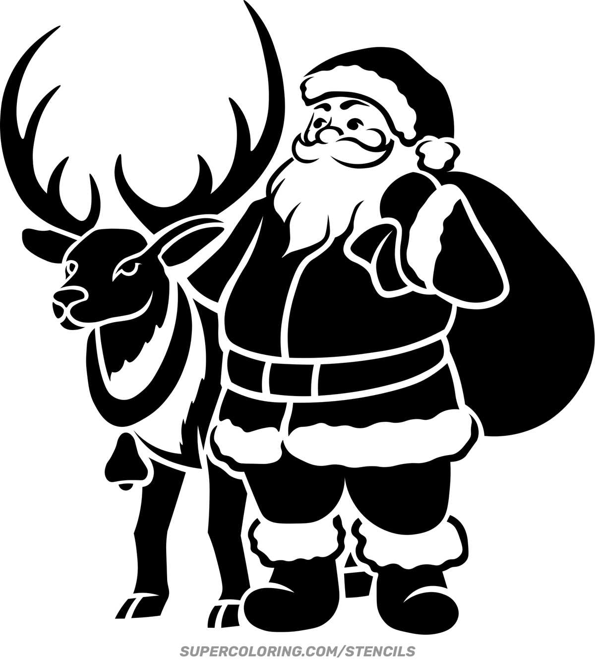 santa stencils printable