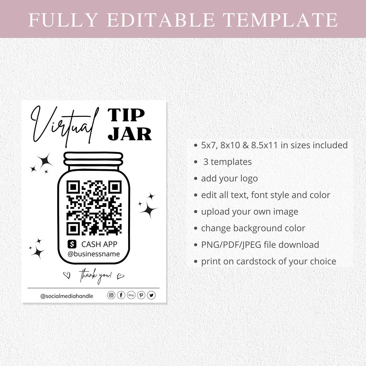 printable tip sign