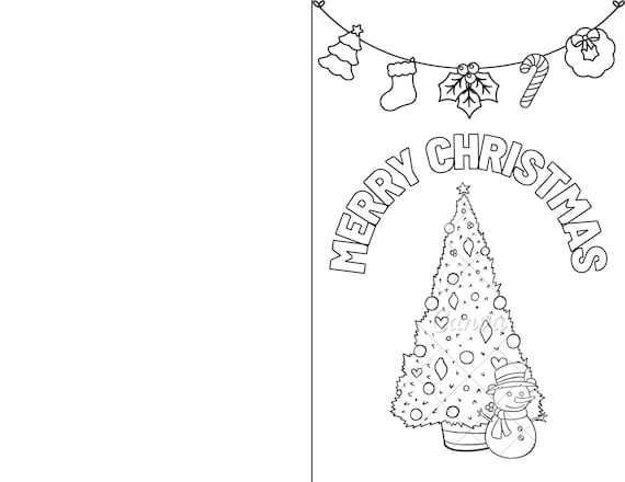 free printable christmas cards to colour