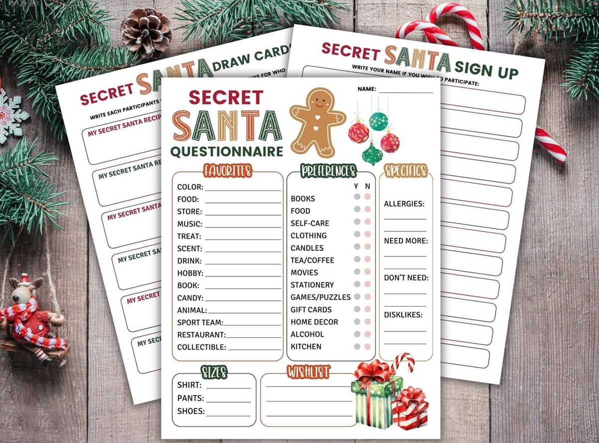 secret santa printable questionnaire secret santa printable questionnaire