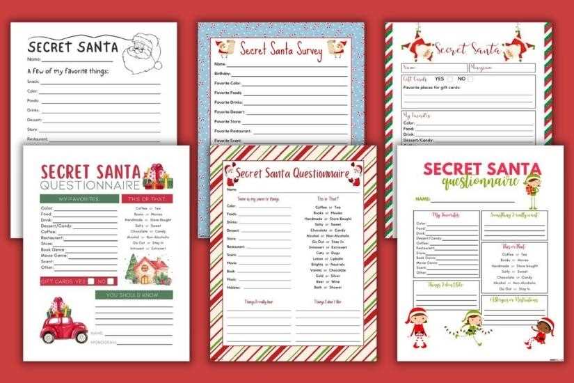secret santa questionnaire printable free secret santa questionnaire printable free