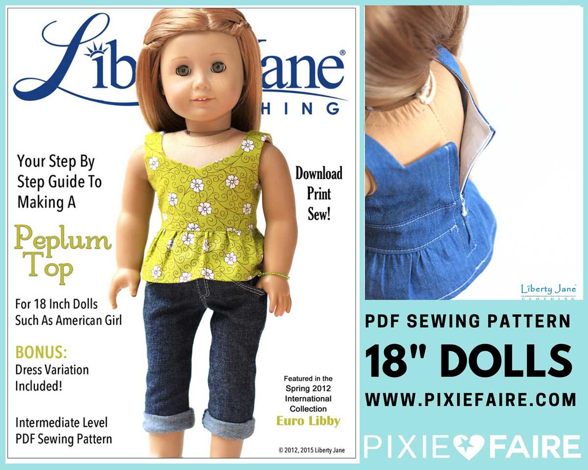 downloadable free printable 18 doll clothes patterns