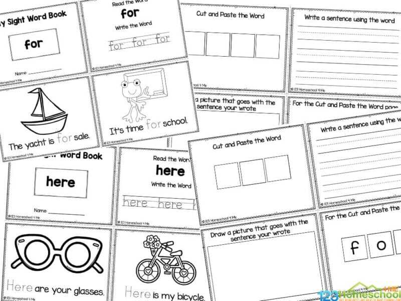 sight word books printable