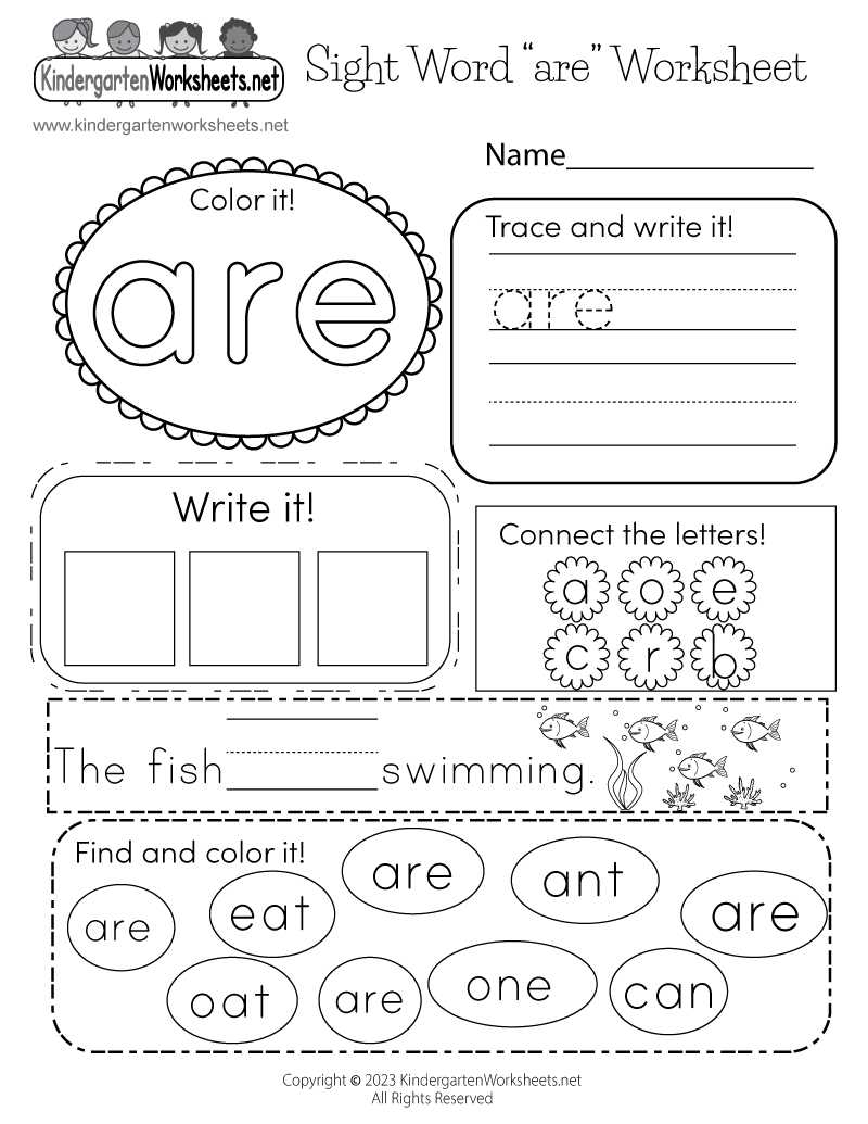 sight word worksheets kindergarten printable sight word worksheets kindergarten printable
