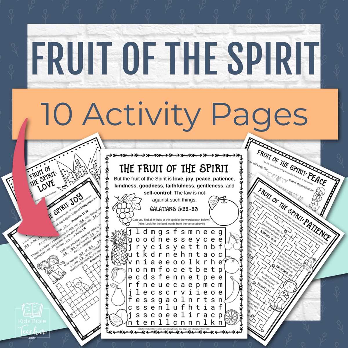 printable fruit of the spirit activity pages