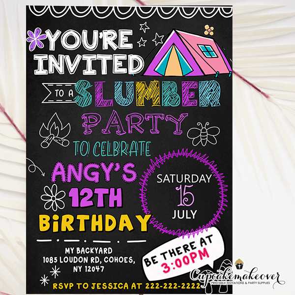 sleepover invitations printable sleepover invitations printable